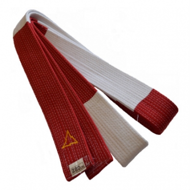 Nihon judo band rood/wit